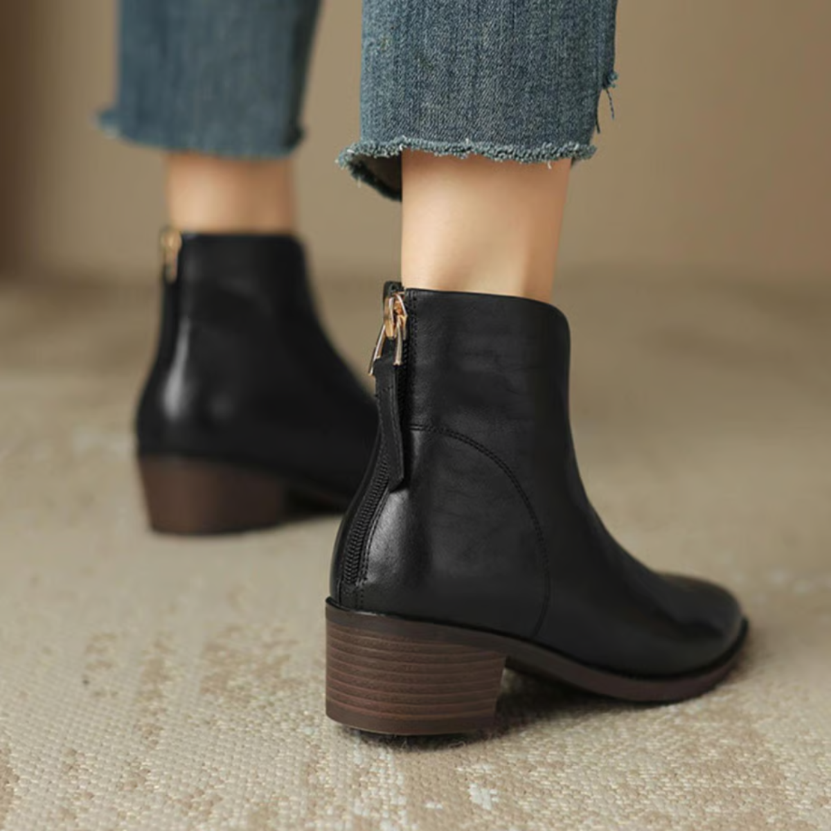 Camilla | Chic ankel boots med låg klack