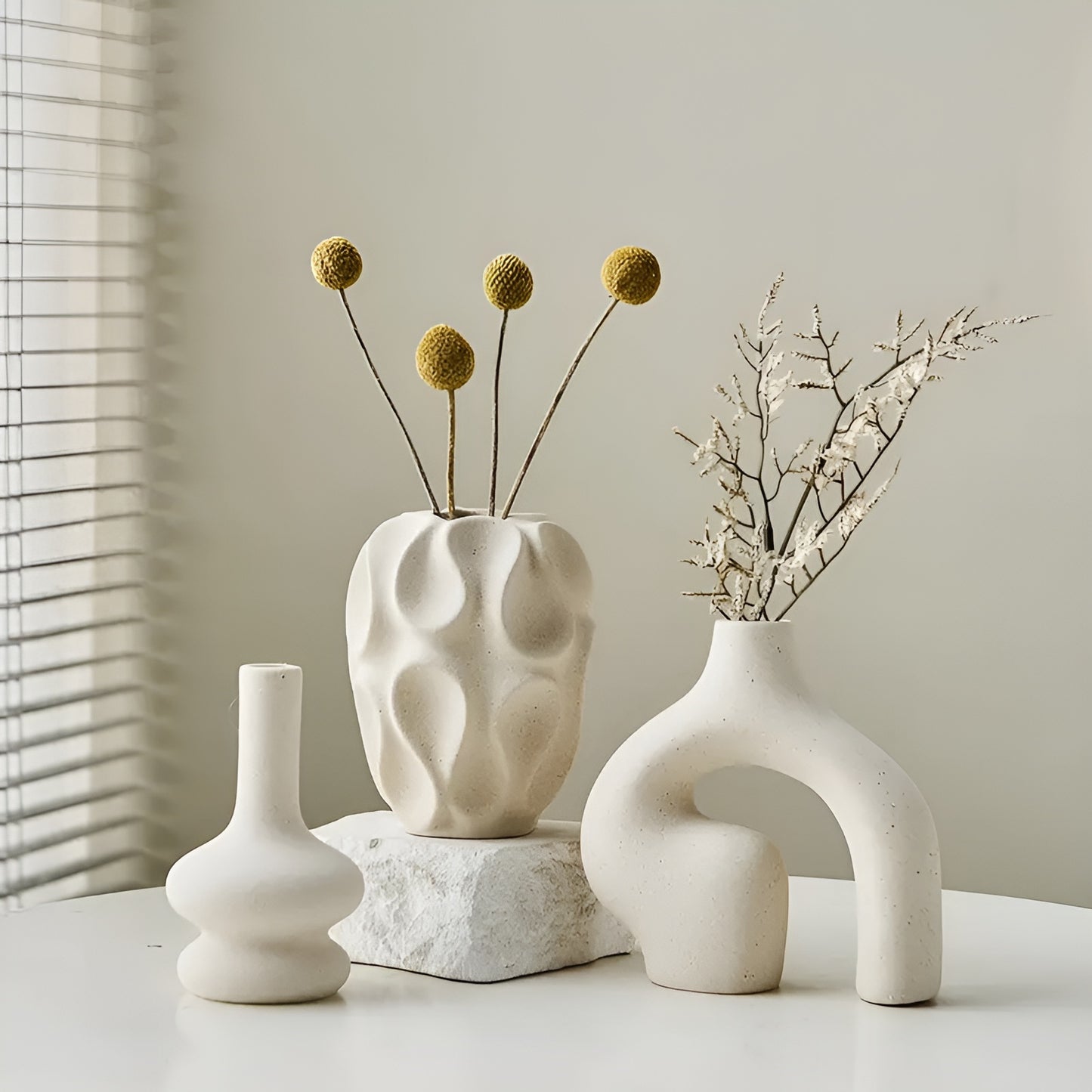 Mizura Home | Boho 3-delad Keramikvas-set