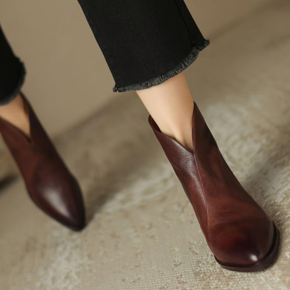 Camilla | Chic ankel boots med låg klack