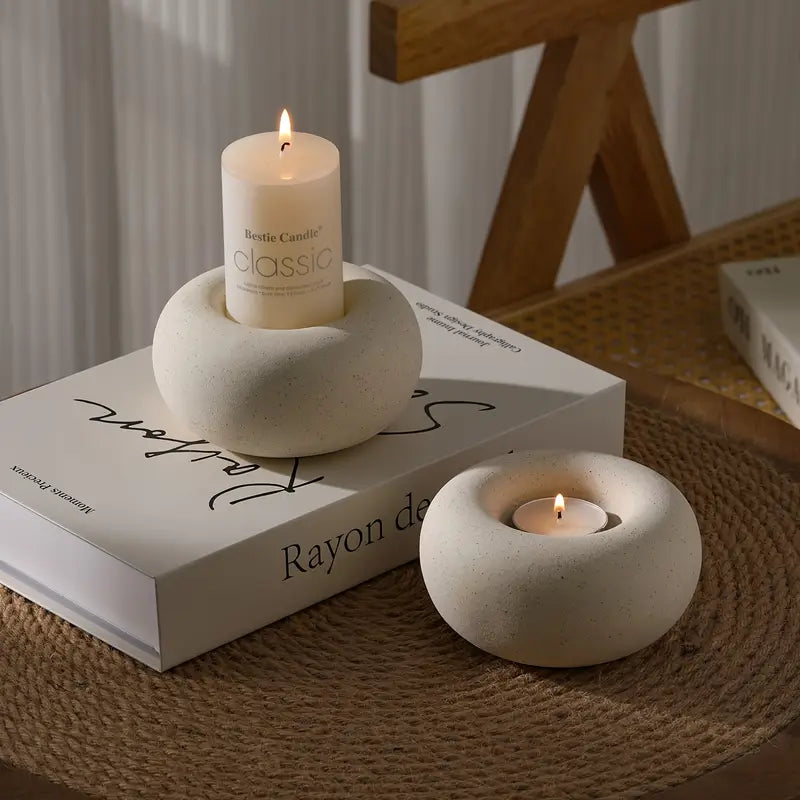 Mizura Home | Boho Keramisk donut-ljushållare