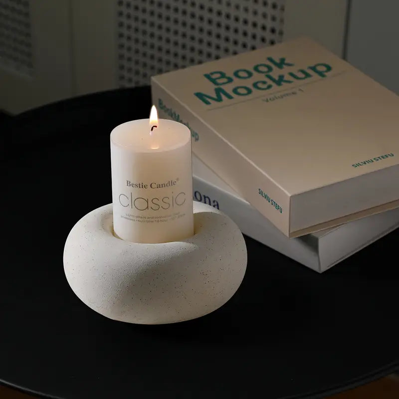 Mizura Home | Boho Keramisk donut-ljushållare