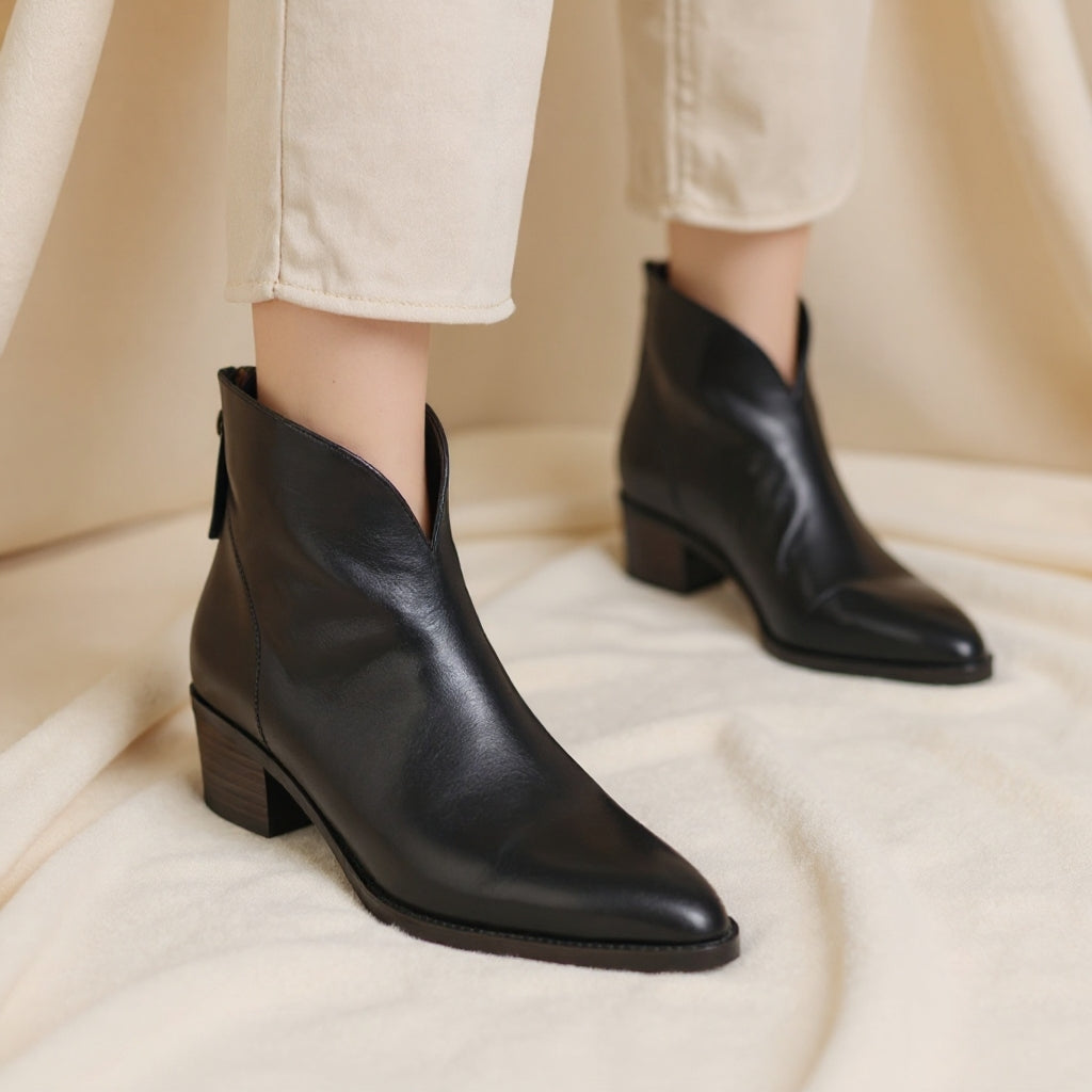 Camilla | Chic ankel boots med låg klack