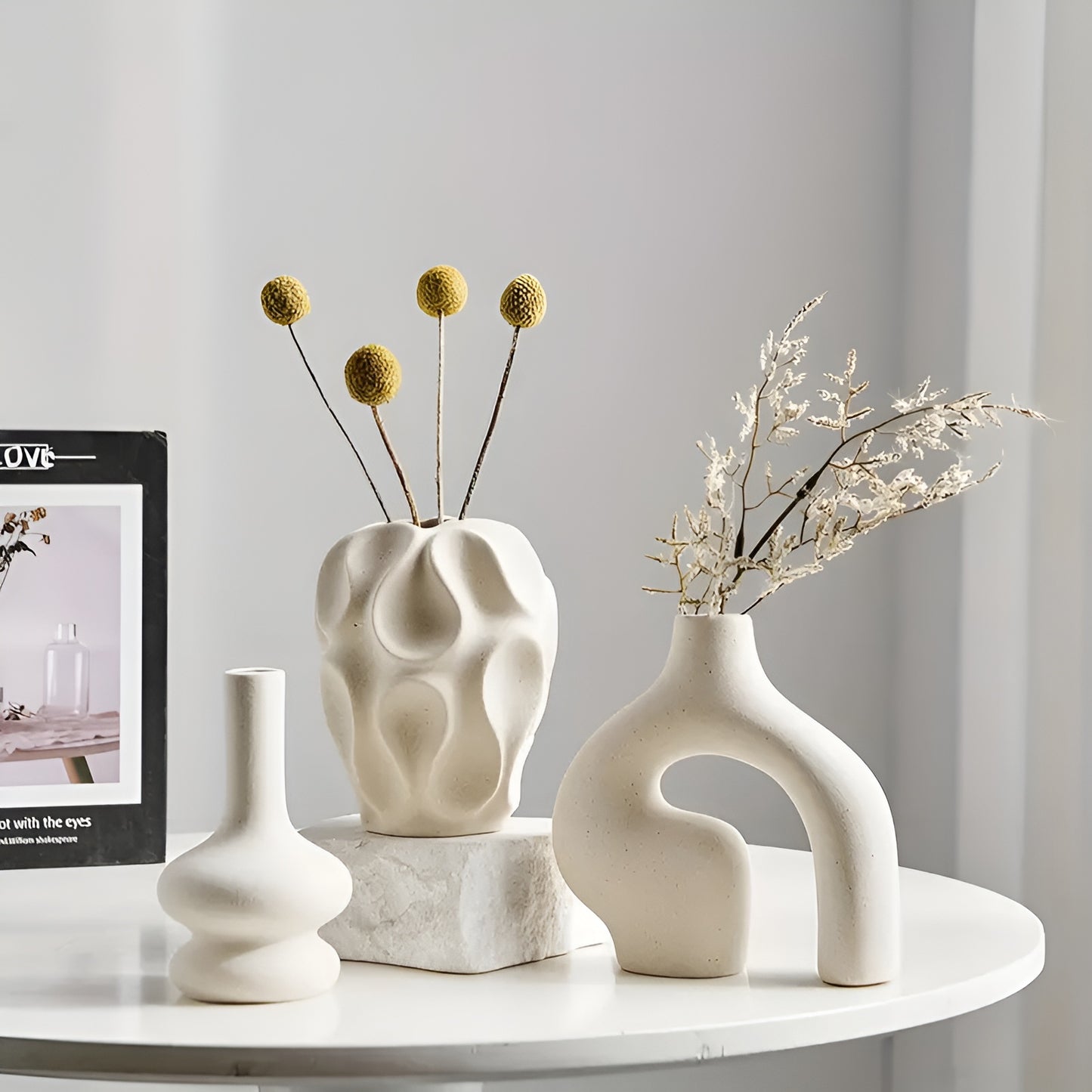 Mizura Home | Boho 3-delad Keramikvas-set