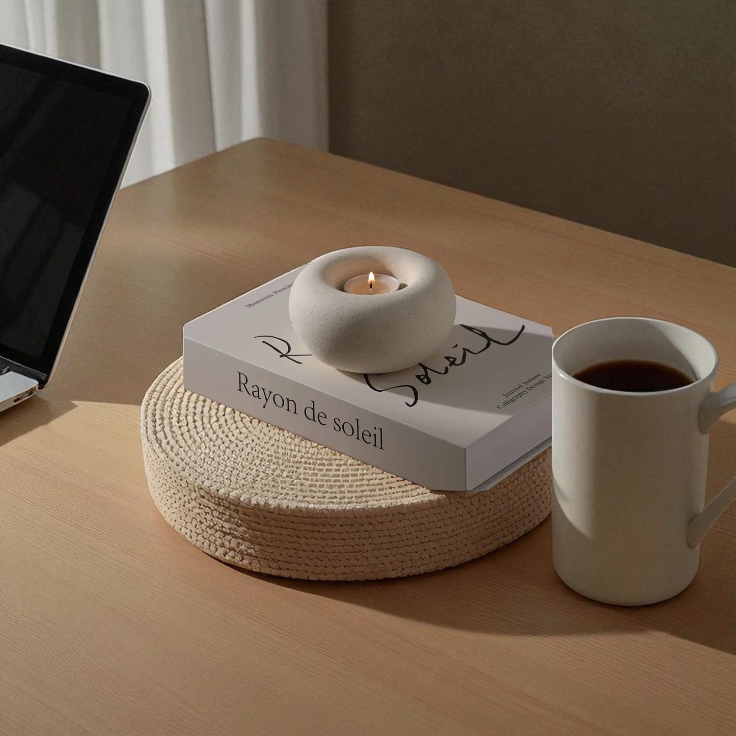 Mizura Home | Boho Keramisk donut-ljushållare