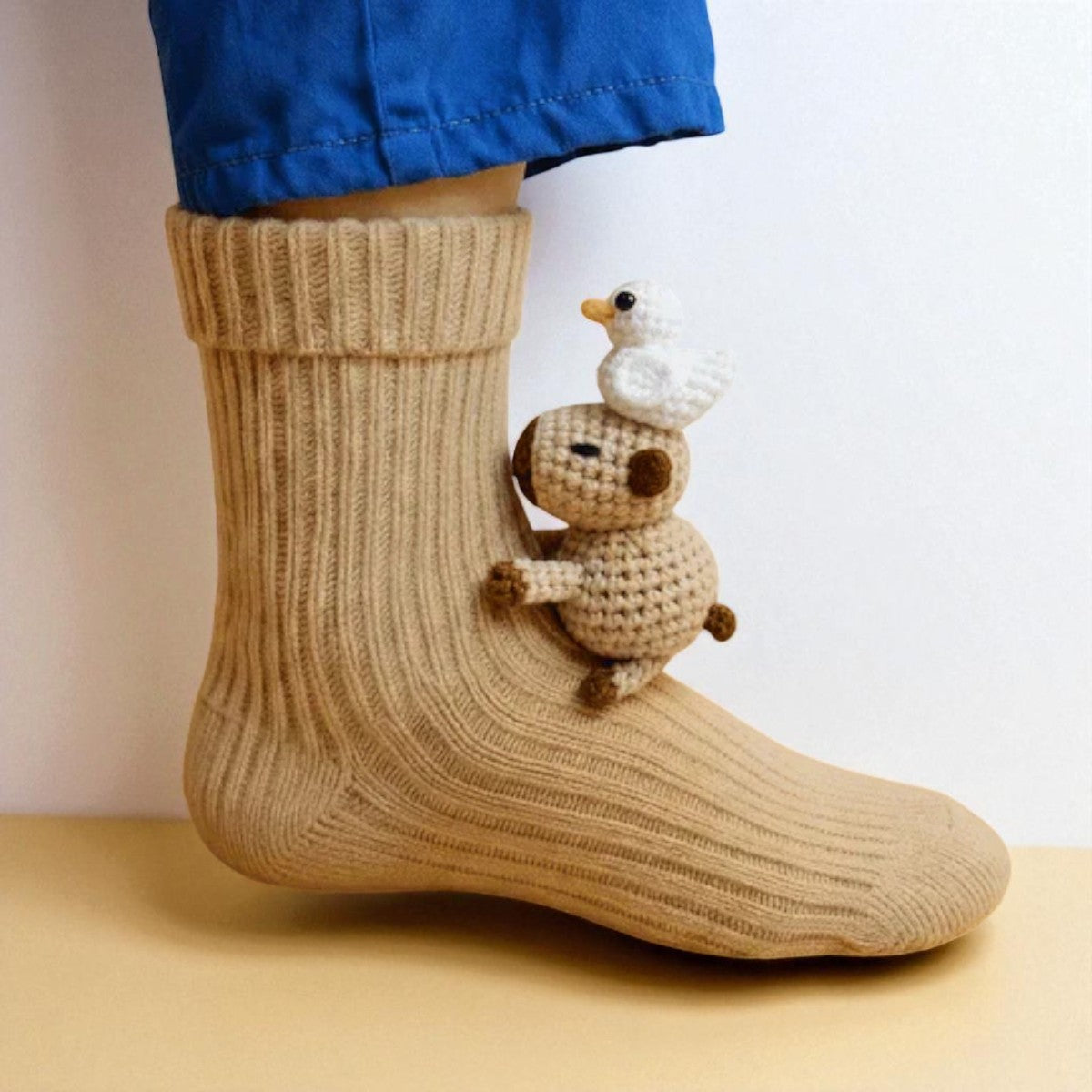 Millie | Mjukt stickade djursockor