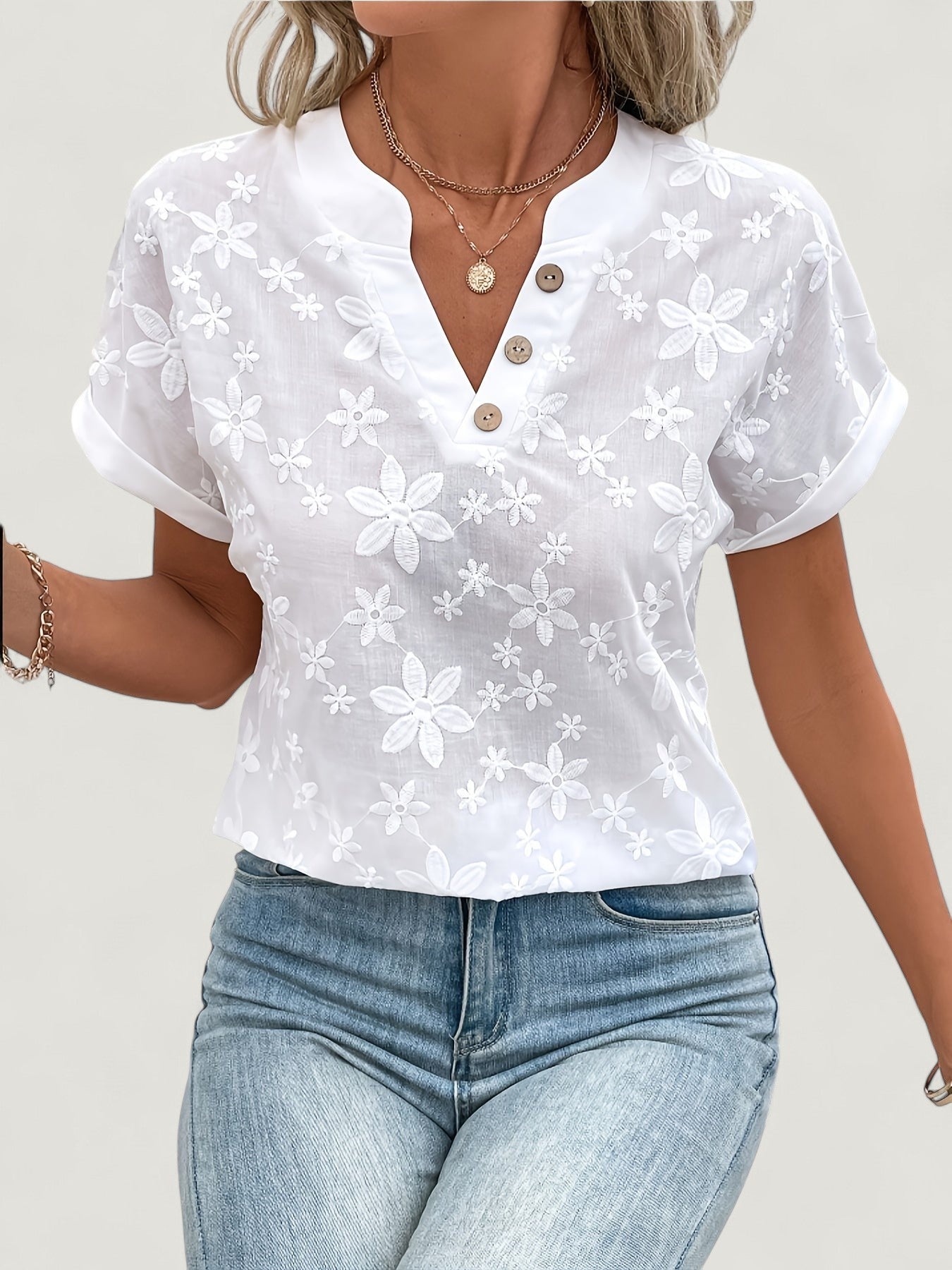 Amelia | Elegant vit blus