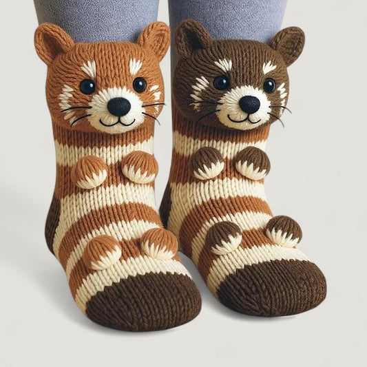 Millie | Mjukt stickade djursockor