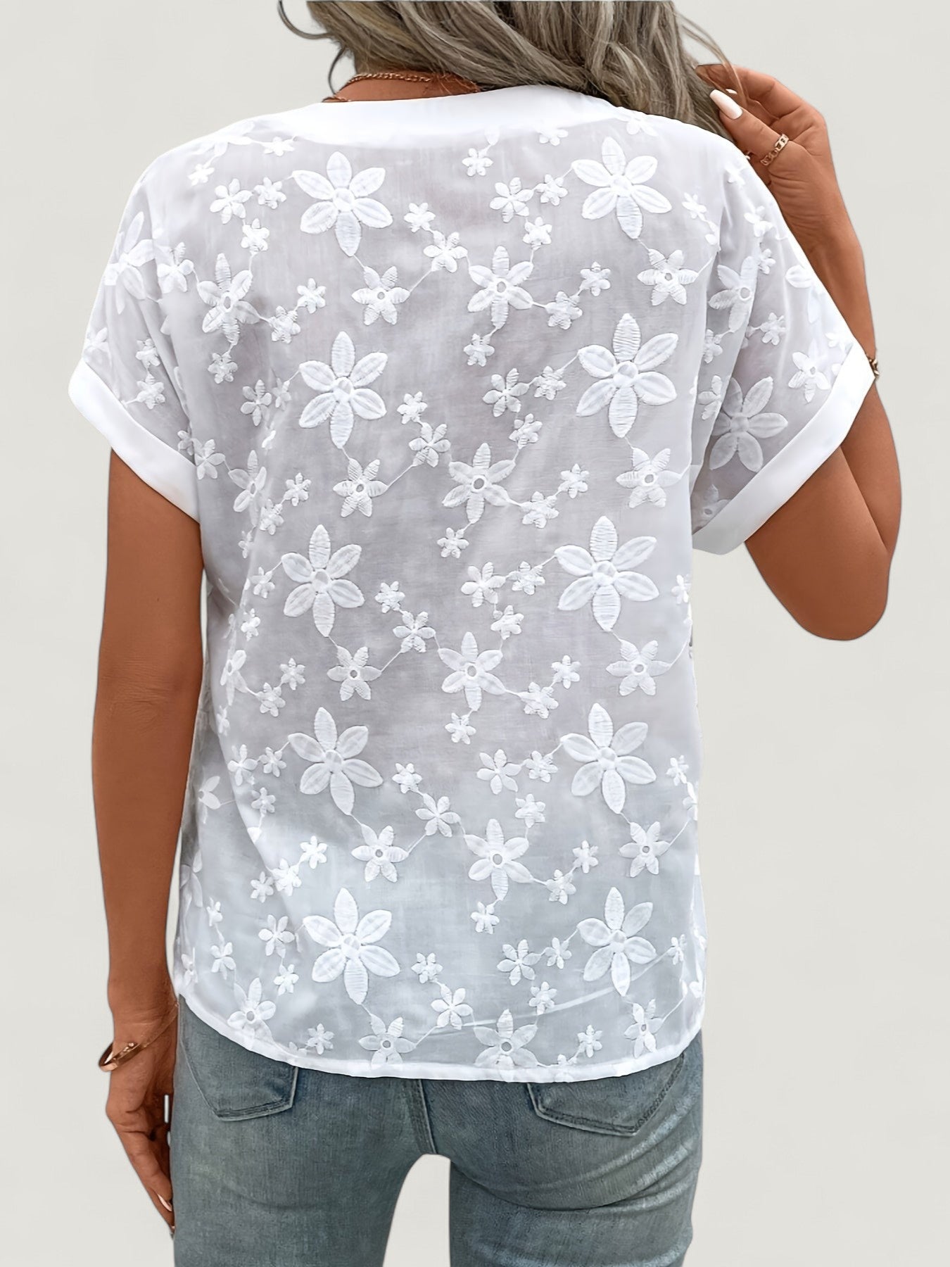 Amelia | Elegant vit blus