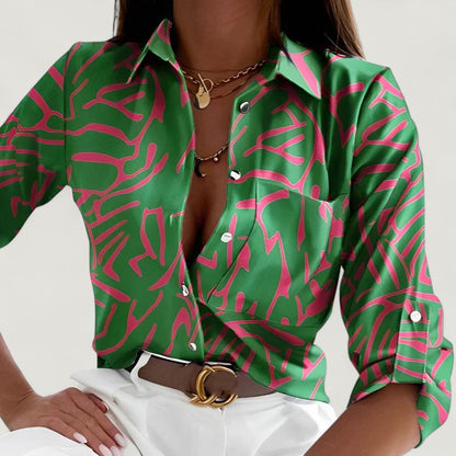 Linn | Elegant och färgglad blus