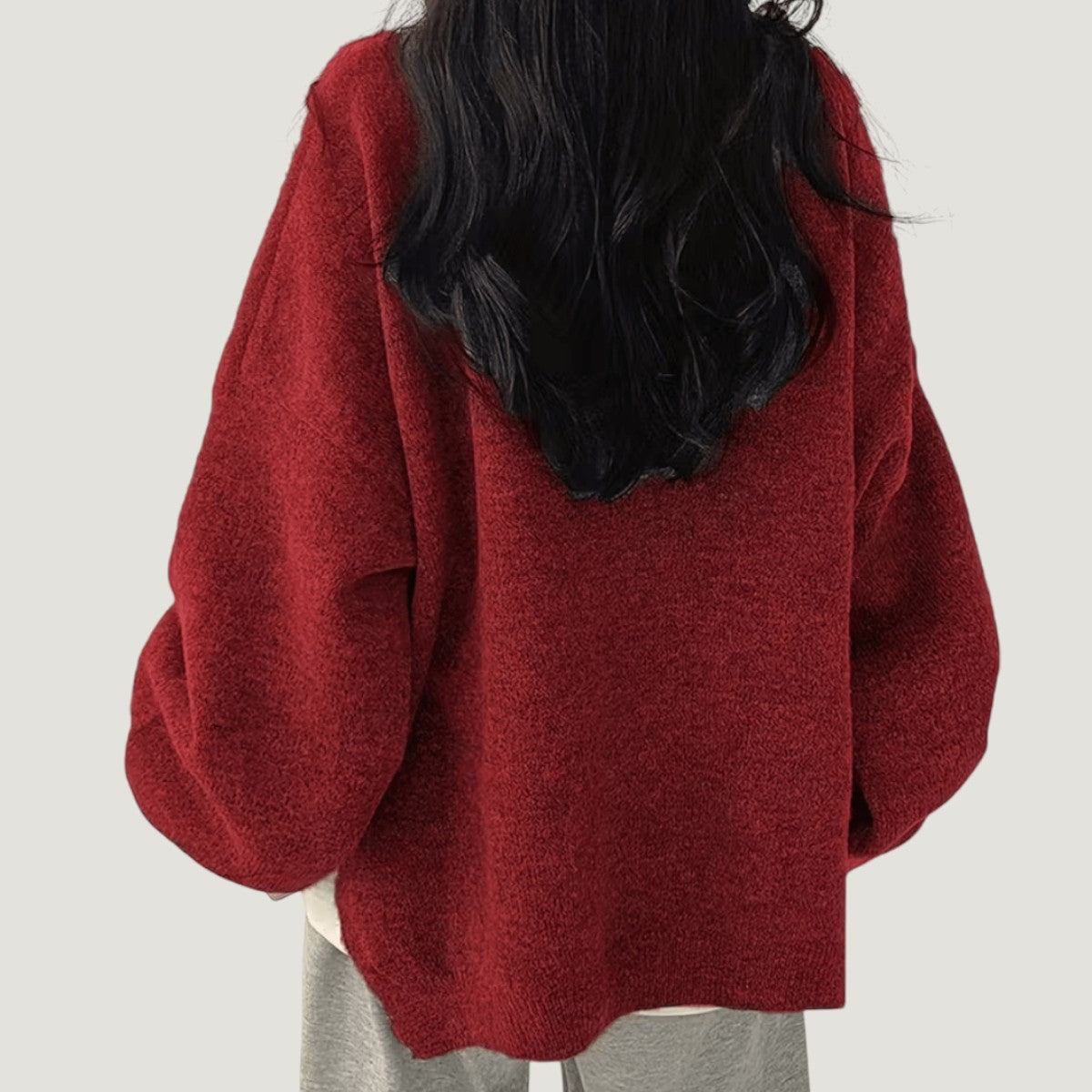 Elina | Mjuk och Stilren Oversized Tröja