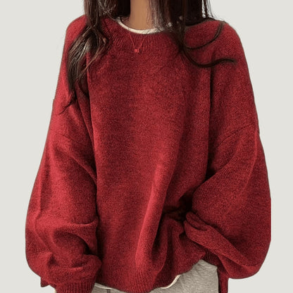 Elina | Mjuk och Stilren Oversized Tröja