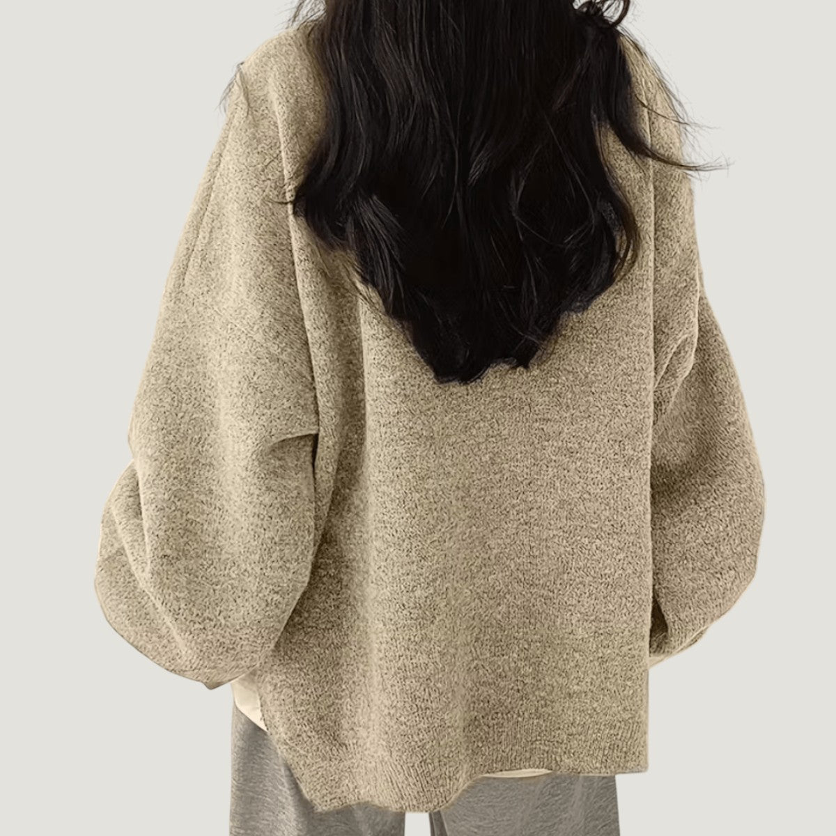 Elina | Mjuk och Stilren Oversized Tröja