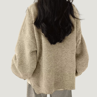 Elina | Mjuk och Stilren Oversized Tröja