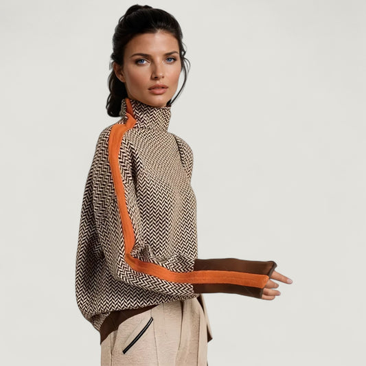 Lisa | Polotröja med kontrasterande ränder